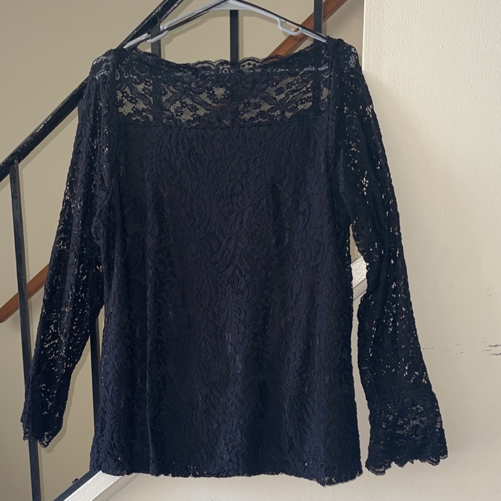 Black lace blouse